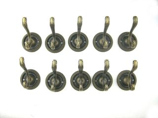 Set of 10 New Decorative Metal Wall Clothes Hooks