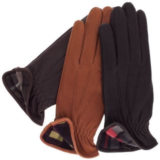Ladies CHIPPEWA Deerskin Leather Gloves with Plaid Fleece Lining by