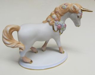  Pastel Treasury of Unicorns Sculpture by David Cornell Retired
