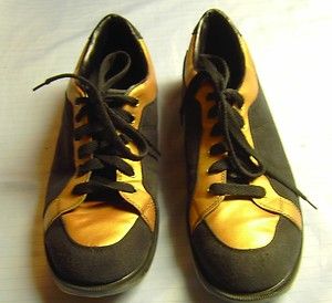 Pair of Dexter Black Gold Bowling Shoes Mens Size 12