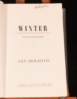  of this uncorrected proof copy of Len Deightons novel Winter