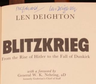 1979 Blitzkreig by Len Deighton Signed First Edition