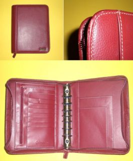 Burgundy Franklin Covey Day Planner Binder Classic Size
