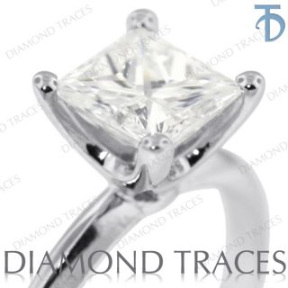 02Ct F SI2 Princess Diamond 18K Gold Prong Solitaire Engagement Ring 2