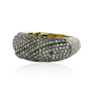 26ct pave diamond dome ring fashion designer jewelry 14 kt gold