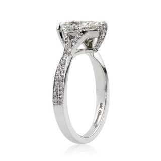 64ct Pear Shape Diamond Engagement Ring Anniversary Ring