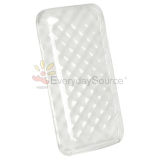 6X Diamond TPU Rubber Skin Soft Case Cover Protector for iPod Touch 4
