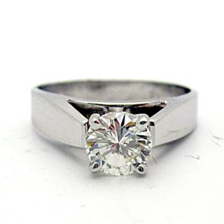 Diamond Solitaire Engagment Ring with 0 80 CARAT Round Cut in 14K