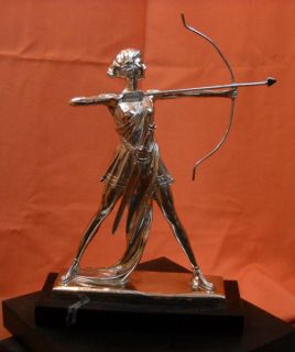 Art Deco Diana Artemis Archery F Preiss Bronze Statue Sculpture Quiver