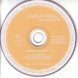 Diana Krall Narrow Delight Promo DJ CD Elvis Costello