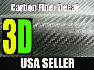 3D Black Carbon Fiber Vinyl Sheet Wrap 12X60 Lotus