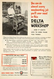 1952 Ad Delta Power Tool Rockwell Manufacturing Milwaukee Wisconsin
