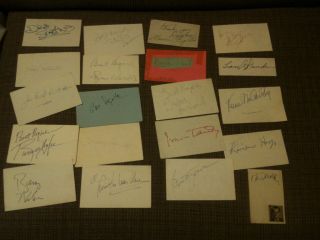 Lot of 20 Original Movie Star Cut Autograph 38 1970s and Older