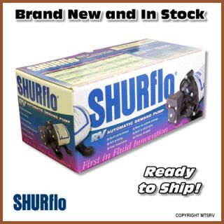 Shurflo 12V Demand Fresh Water Pump w Fittings Brand New RV Trailer