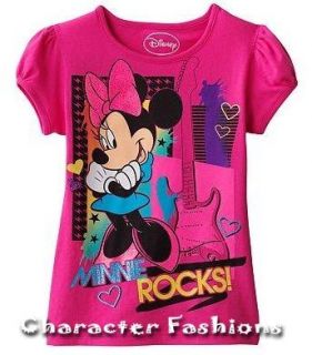 Disney Minnie Mouse Shirt Top Tee Size 4 5 6 Minnie Rocks