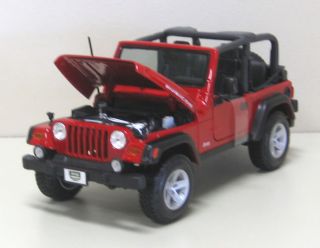 Jeep Wrangler Rubicon Diecast Model Truck Maisto 1 18 Scale Car Red