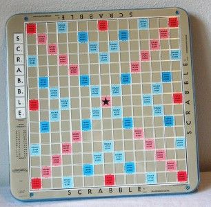 Vtg Scrabble Deluxe Blue Turntable Game Board Only 1977