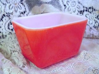 Little Red Pyrex Square Bowl 2 3 4 inches High 501 B