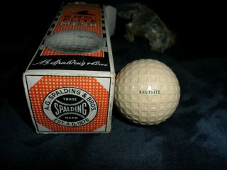 Golf Balls Spalding Kro Flite Mesh Vintage 3 Pack Original Box No