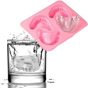 Frozen Smiles Ice Cube Tray Mold for  Ice Dentures 