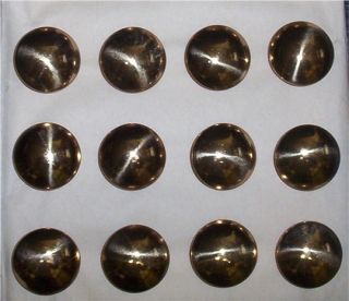C W Plain Brass Domed Buttons