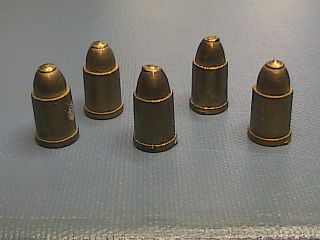 Five Original Toy Bullets for Hubley or Halco Derringers