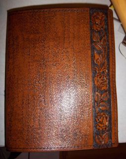 Custom Leather 6 x 9   3 ring binder (hand made)