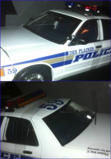 18 Autoart Des Plaines Police Car Very RARE 