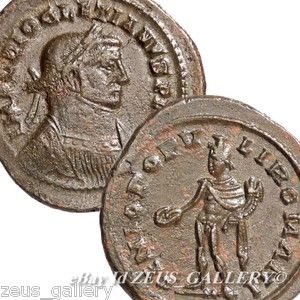 Emperor DIOCLETIAN Large Follis Genius of Rome Ancient Roman Coin