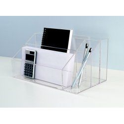 Compartment Mail Sorter Desk Organizer by U s Acrylic 5008