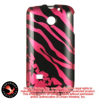 Huawei Ascend 2 M865 Pink Zebra Stars Hard Case Cover