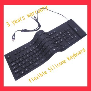 Full Sized Flexible Silicone Rubber computer Keyboard 109 key