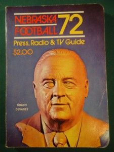 of Nebraska Cornhusker Football Press Media Guide Devaney 72