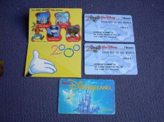Lot of 2 Disney Hotel Key Cards Euro Disney Passport