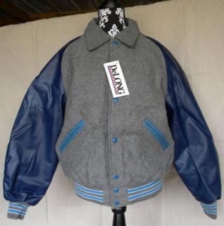 DeLong Lettermans Award Jacket Blue Gray and Baby Blue