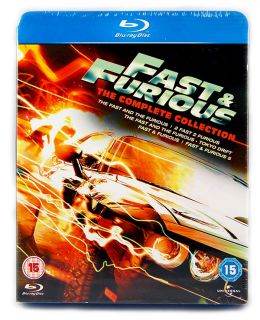 Fast and Furious 1 5 Blu Ray Boxset Complete Collection Region Free