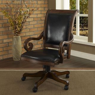 Devonshire Walnut Leather Office Desk Chair