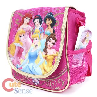 disney Princess Large Shcool Roller Bag Rolling Backpack Lunch Bag Set