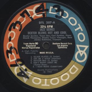 Dexter Gordon Dexter Blows Hot and Cool Dootone DTL 207 LP