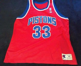 Grant Hill Detroit Pistons Vintage Champion Jersey Size 48