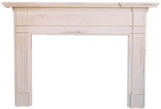 Fluted Column Wood Mantle Mantel Distressed Paints Old World European