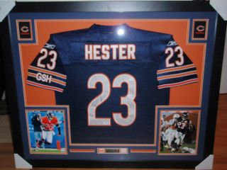 Devin Hester Autographed Framed Jersey Chicago Bears PSA