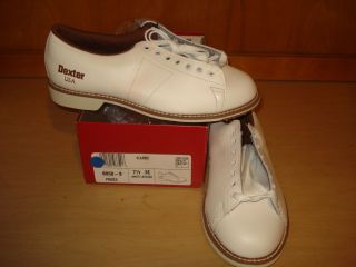 Dexter Mens Left Handed Bowling Shoes Prodex Classic White Leather
