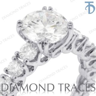 82ct H SI2 Round Genuine Diamond 18K Gold Classic Engagement Ring 2
