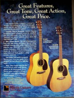 1996 Martin D 16T D 16TR Acoustic Guitars Vintage Ad