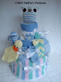  Owl Nappy Diaper Cake Pattern Patterns 222 by Shifios Patterns