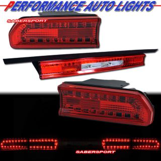 2008 2010 Dodge Challenger L E D  LED Tail Lights Red Plug N Play 3