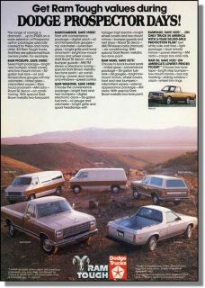 1983 Dodge RAM Tough Trucks Prospector Days Print Ad