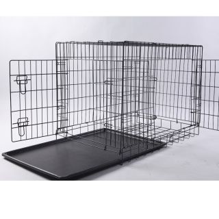  NEPTUNE』30 2 Door Folding Pet Dog Metal Crate Cage Kennel With Feet