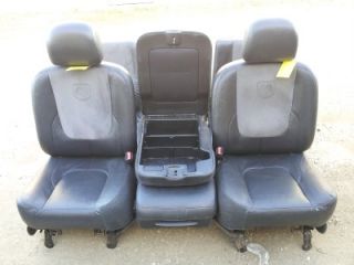 02 05 Dodge RAM Black Leather Suade Seats Dual Powered Seat Front 40